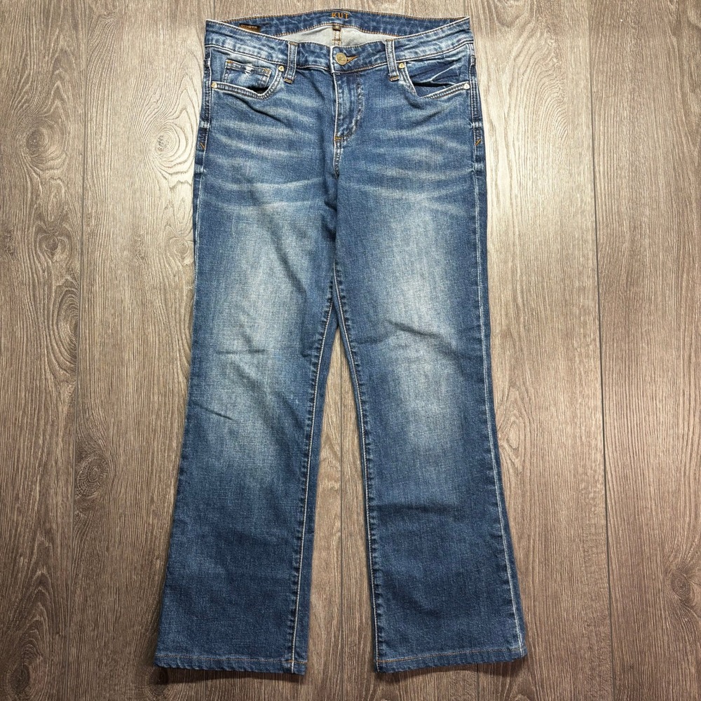 KUT from the Kloth Baby Bootcut Jeans Medium Wash Blue Denim Women Size 10